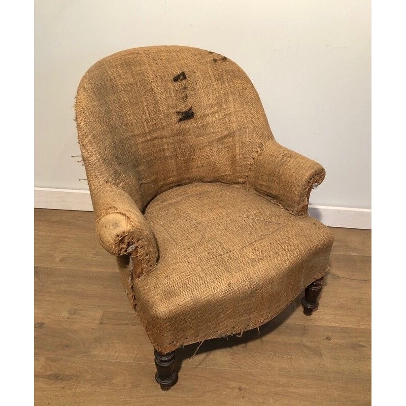 Pair of Napoleon III Armchairs to Reupholster, French Work, Circa 1880