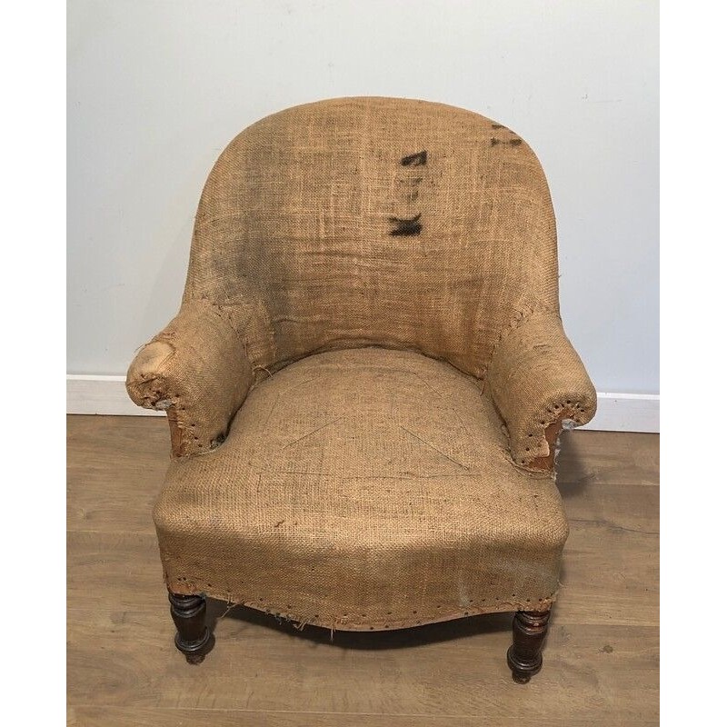 Pair of Napoleon III Armchairs to Reupholster, French Work, Circa 1880