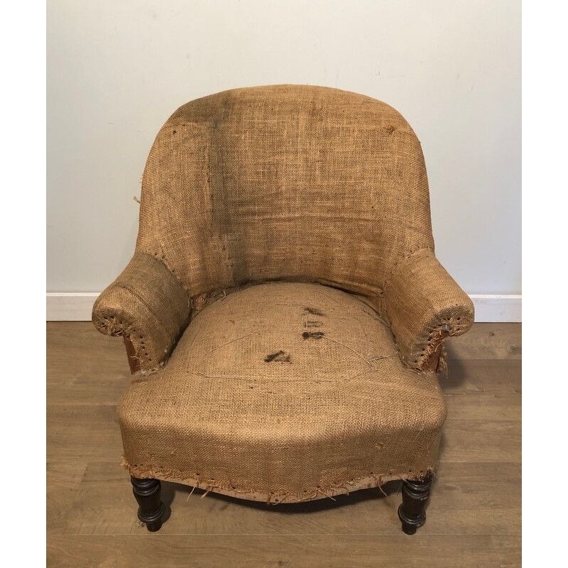 Pair of Napoleon III Armchairs to Reupholster, French Work, Circa 1880