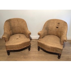 Pair of Napoleon III Armchairs to Reupholster, French Work, Circa 1880