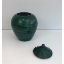 Decorative Covered Ceramic Pot, French Work, Circa 1950