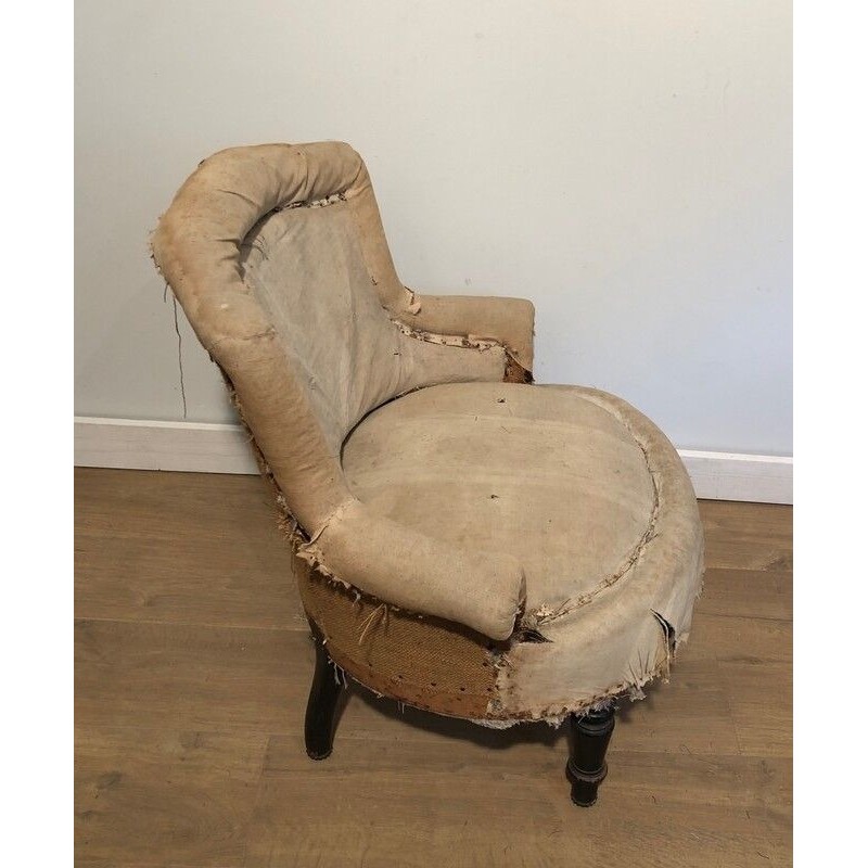 Pair of Napoleon III Armchairs to Reupholster, French Work, Circa 1900