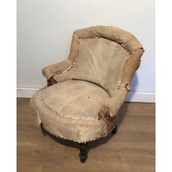 Pair of Napoleon III Armchairs to Reupholster, French Work, Circa 1900