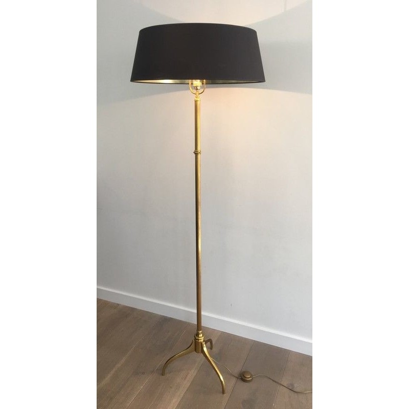 Neoclassical Brass Floor Lamp, French Work, Circa 1960