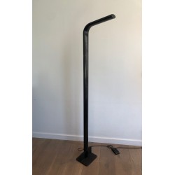 Black Lacquered Metal Halogen Floor Lamp, Italian Work, circa 1970 | Maison BARROIS