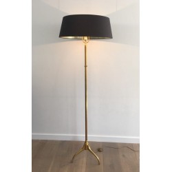 Neoclassical Brass Floor Lamp, French Work, Circa 1960