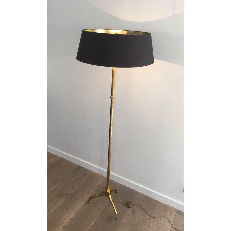 Neoclassical Brass Floor Lamp, French Work, Circa 1960
