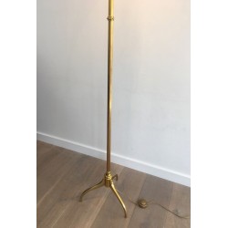 Neoclassical Brass Floor Lamp, French Work, Circa 1960