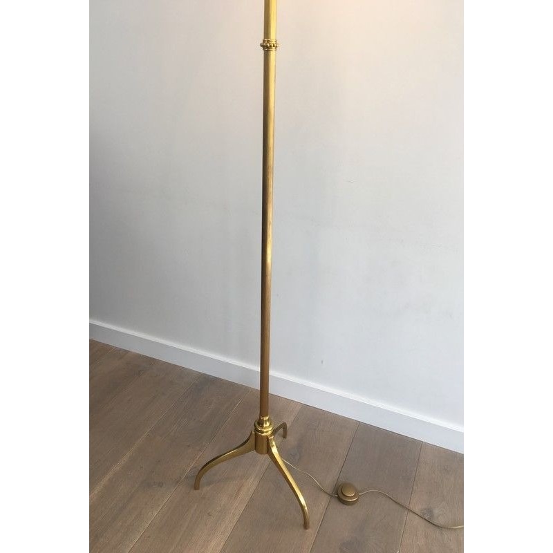 Neoclassical Brass Floor Lamp, French Work, Circa 1960