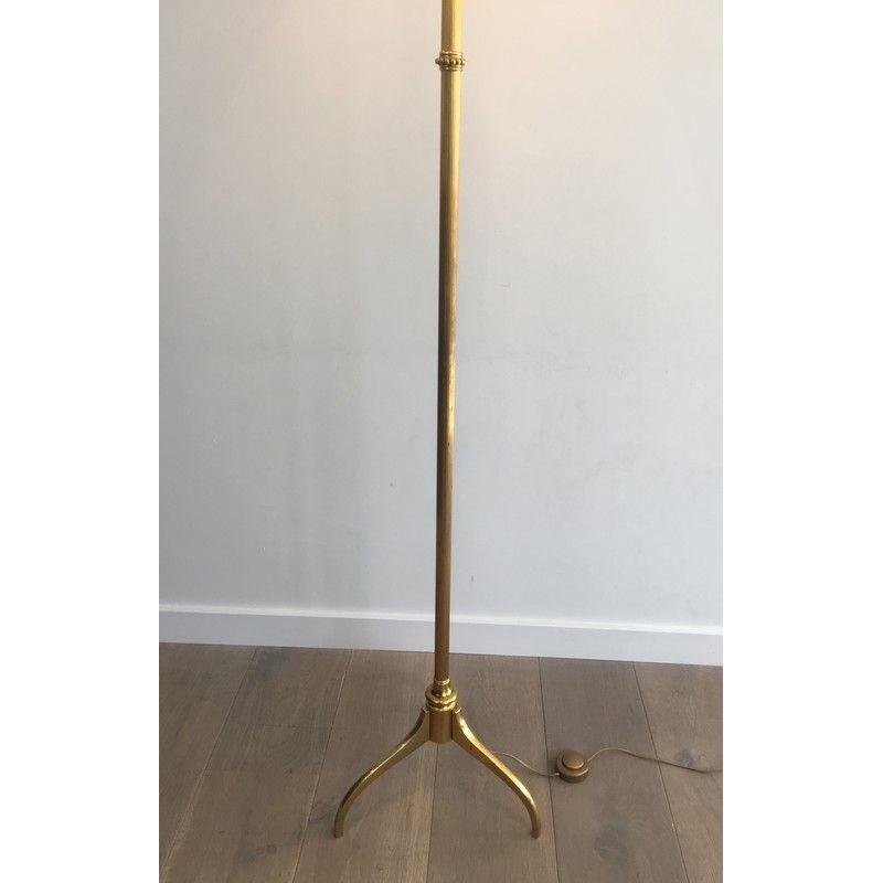 Neoclassical Brass Floor Lamp, French Work, Circa 1960