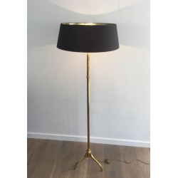 Neoclassical Brass Floor Lamp, French Work, Circa 1960