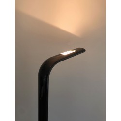 Lampadaire Halogène en Métal Laqué Noir, Travail Italien, vers 1970 | Maison BARROIS