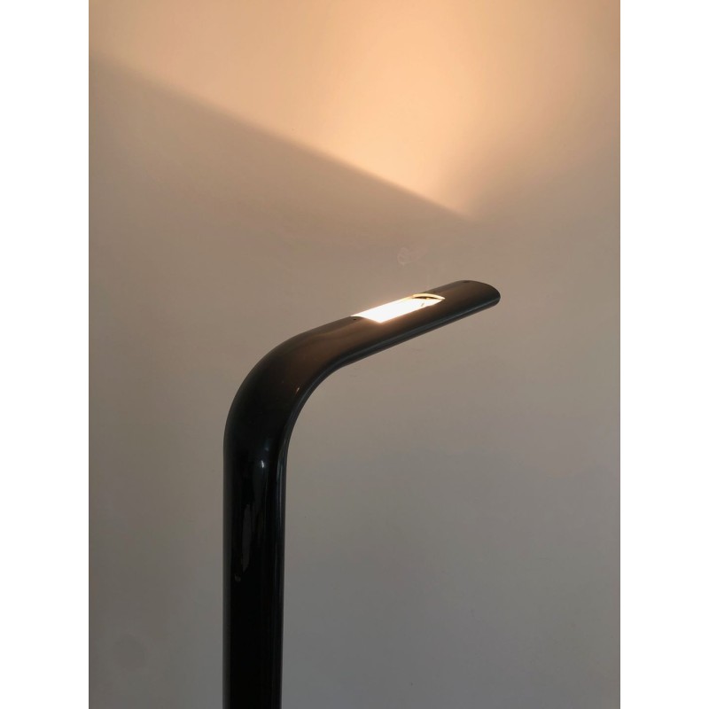 Lampadaire Halogène en Métal Laqué Noir, Travail Italien, vers 1970 | Maison BARROIS