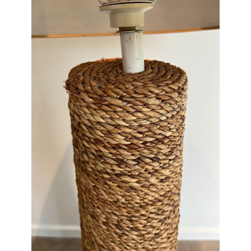 Lampadaire Conique en Corde, Goût Audoux & Minet, Travail Français, vers 1950 | Maison BARROIS
