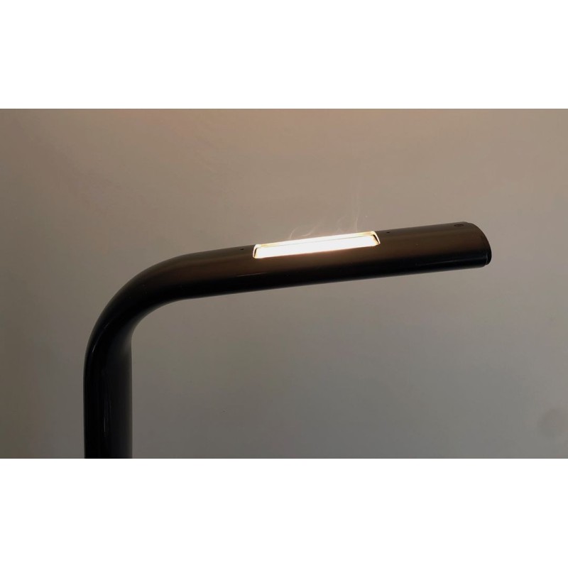 Lampadaire Halogène en Métal Laqué Noir, Travail Italien, vers 1970 | Maison BARROIS