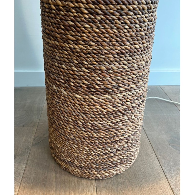 Lampadaire Conique en Corde, Goût Audoux & Minet, Travail Français, vers 1950 | Maison BARROIS