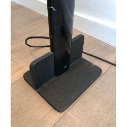 Lampadaire Halogène en Métal Laqué Noir, Travail Italien, vers 1970 | Maison BARROIS