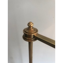 Lampe Liseuse en Laiton à Bras Amovible dans le Goût de la Maison Jansen, Travail Français, Vers 1940