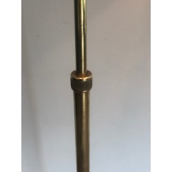 Lampe Liseuse en Laiton à Bras Amovible dans le Goût de la Maison Jansen, Travail Français, Vers 1940