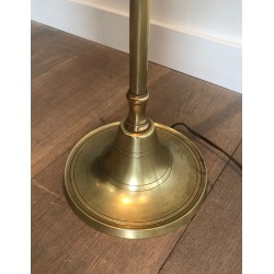 Adjustable Brass Reading Lamp in the Style of Maison Jansen, French Work, Circa 1940