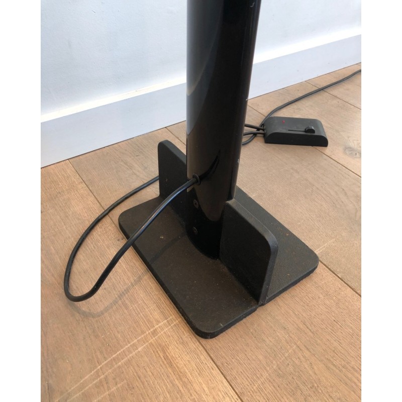 Black Lacquered Metal Halogen Floor Lamp, Italian Work, circa 1970 | Maison BARROIS