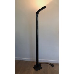 Lampadaire Halogène en Métal Laqué Noir, Travail Italien, vers 1970 | Maison BARROIS