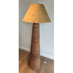 Lampadaire Conique en Corde, Goût Audoux & Minet, Travail Français, vers 1950 | Maison BARROIS