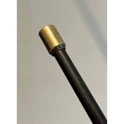 Porte-Manteau Design en Métal Laqué Noir et Laiton, Travail Français, Vers 1950