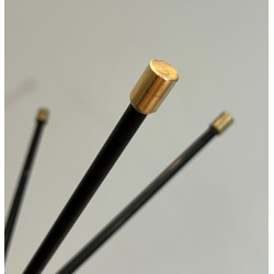 Design Coat Stand in Black Lacquered Metal and Brass, French Work, Circa 1950