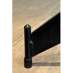 Design Coat Stand in Black Lacquered Metal and Brass, French Work, Circa 1950