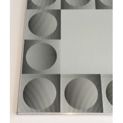 Miroir Art Optique dans le Goût de Victor Vasarely, Travail Français, Vers 1970