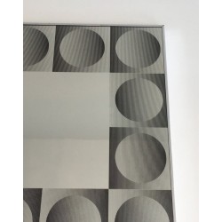 Op Art Mirror in the Style of Victor Vasarely, French Work, Circa 1970