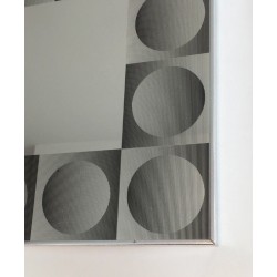 Op Art Mirror in the Style of Victor Vasarely, French Work, Circa 1970
