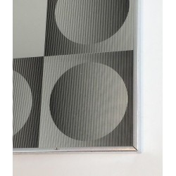 Op Art Mirror in the Style of Victor Vasarely, French Work, Circa 1970