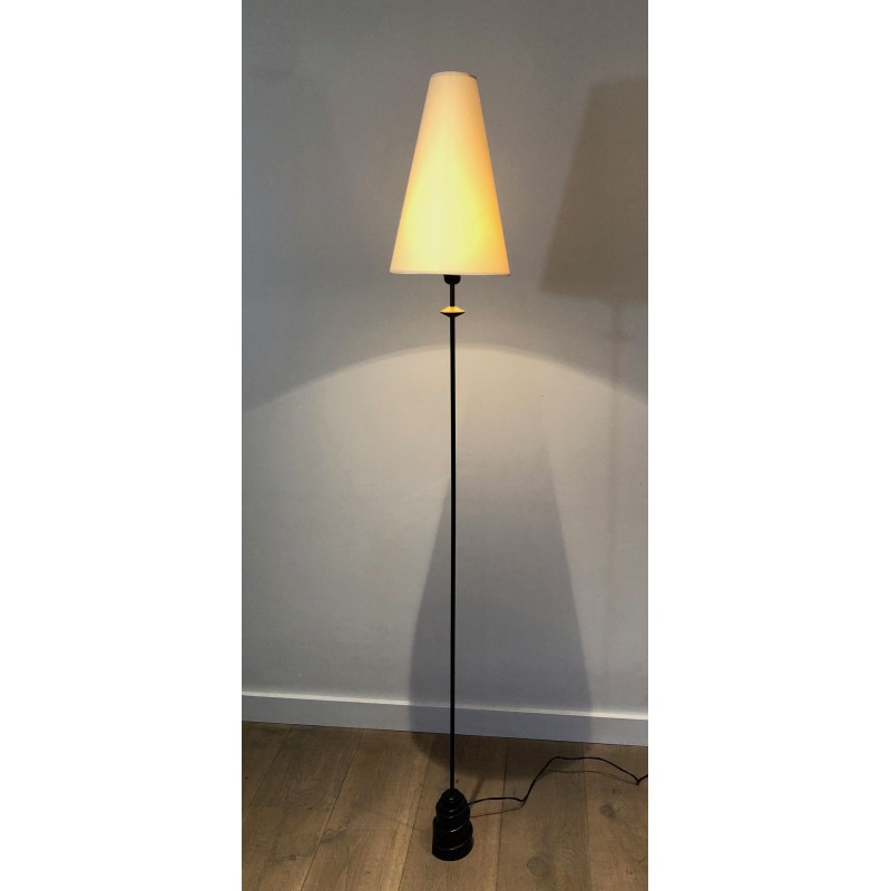 Wrought Iron and Cast Iron Floor Lamp, French Work, circa 1970 | Maison BARROIS