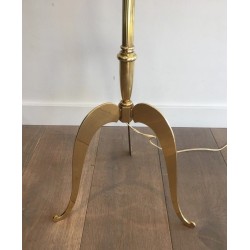 Lampadaire de Style Néoclassique en Laiton, Travail Français, Vers 1940