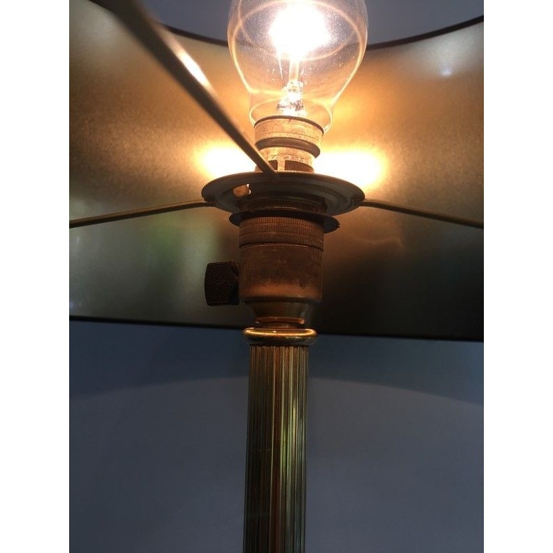 Neoclassical Style Brass Floor Lamp, French Work, Circa 1940