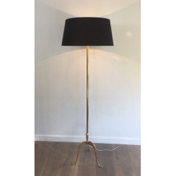Lampadaire de Style Néoclassique en Laiton, Travail Français, Vers 1940