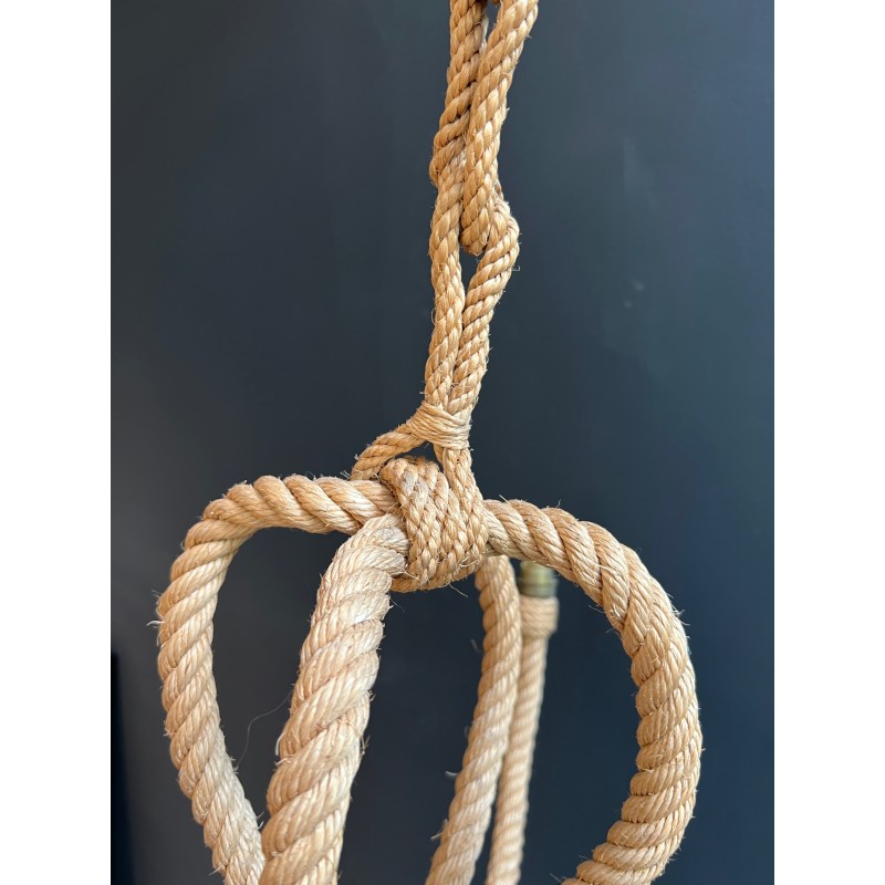 Rope Anchor Chandelier by Adrien Audoux and Frida Minet, French Work, Circa 1950