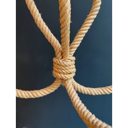 Rope Anchor Chandelier by Adrien Audoux and Frida Minet, French Work, Circa 1950