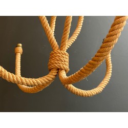 Rope Anchor Chandelier by Adrien Audoux and Frida Minet, French Work, Circa 1950