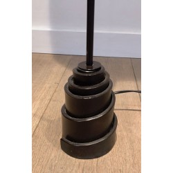 Wrought Iron and Cast Iron Floor Lamp, French Work, circa 1970 | Maison BARROIS