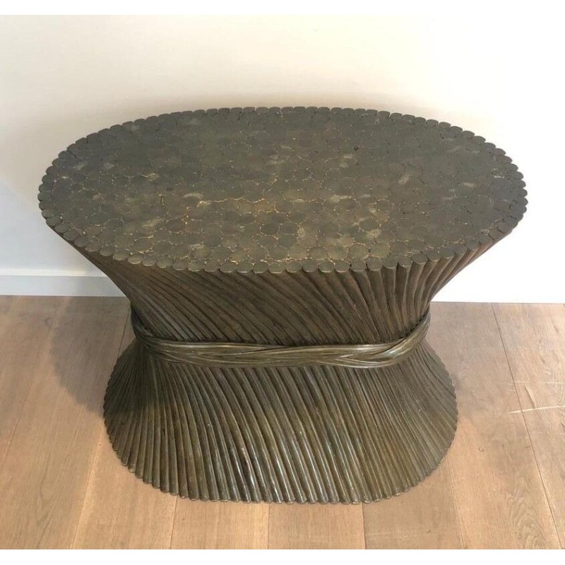 Mid-Century Glass Top Table, Circa 1950