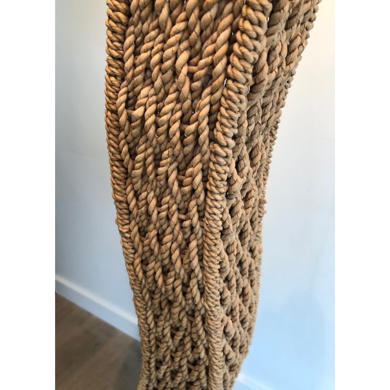 Lampadaire en Corde sur base en Métal