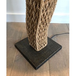 Lampadaire en Corde sur base en Métal