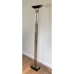 Lampadaire Patine Canon de Fusil et Laiton, Travail Français, vers 1970 | Maison BARROIS