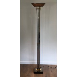 Lampadaire Patine Canon de Fusil et Laiton, Travail Français, vers 1970 | Maison BARROIS
