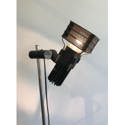 Chrome and Black Lacquered Floor Lamp with Adjustable Reflectors, French Work, circa 1980 | Maison BARROIS