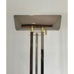 Lampadaire Patine Canon de Fusil et Laiton, Travail Français, vers 1970 | Maison BARROIS