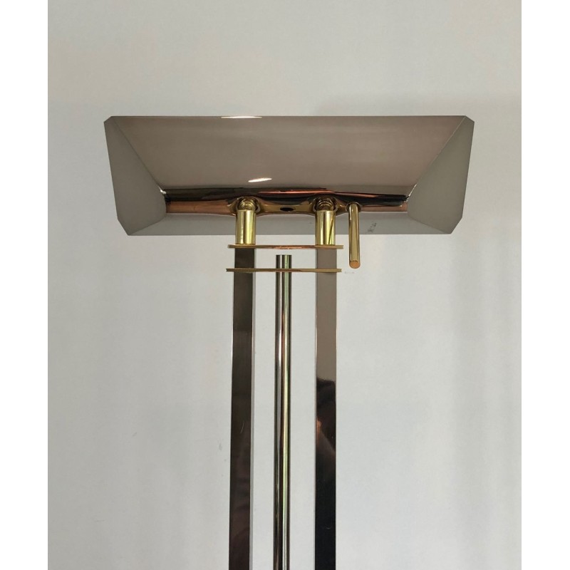 Lampadaire Patine Canon de Fusil et Laiton, Travail Français, vers 1970 | Maison BARROIS